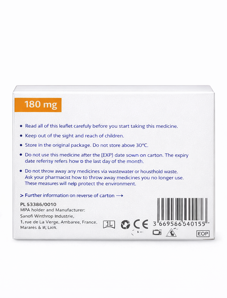 Telfast 180mg Tablets - 30 tablets