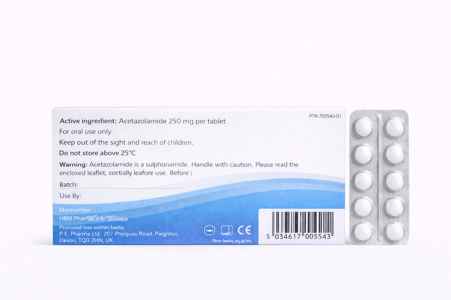 Acetazolamide - 28 tablets