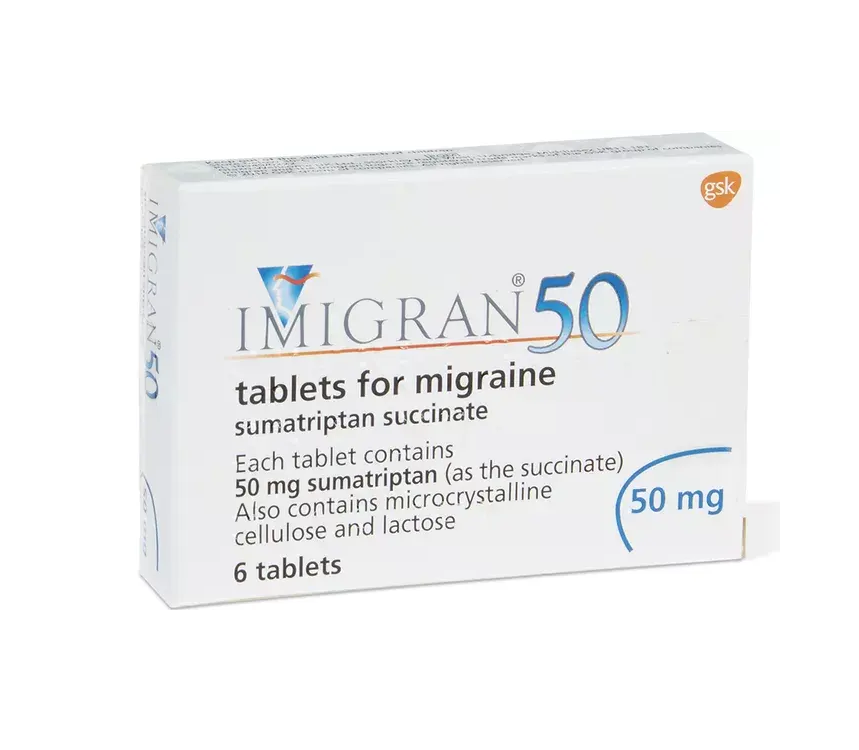 Imigran Migraine Relief Tablets - 50mg, 6 tablets