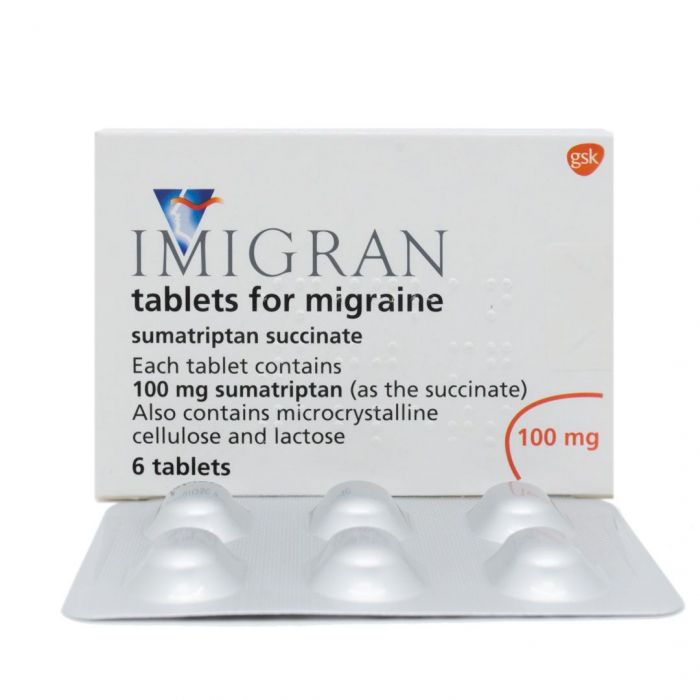 Imigran Migraine Relief Tablets - 100mg, 6 tablets